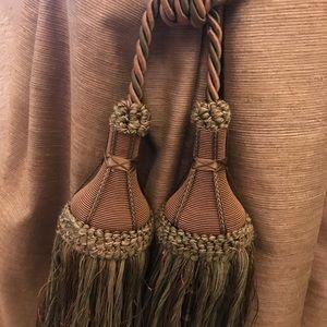 Embellished curtain tiebacks